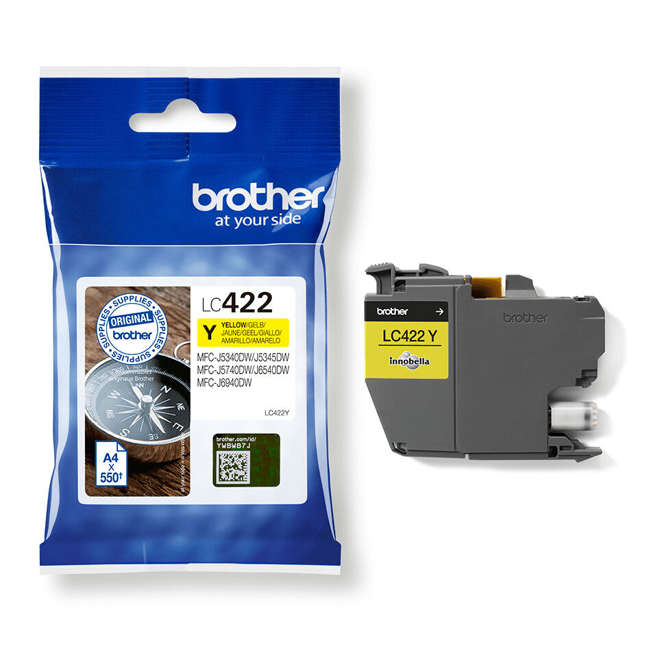 Brother LC-422Y bläckpatroner 1 styck Original Gul