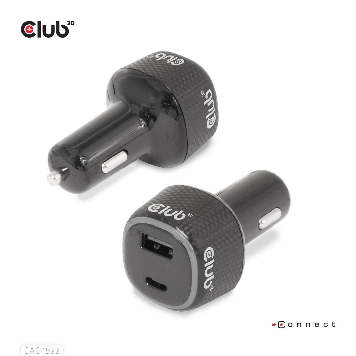 CLUB3D USB KFZ-Ladegerät 1xUSB C A 63W 12/24V retail