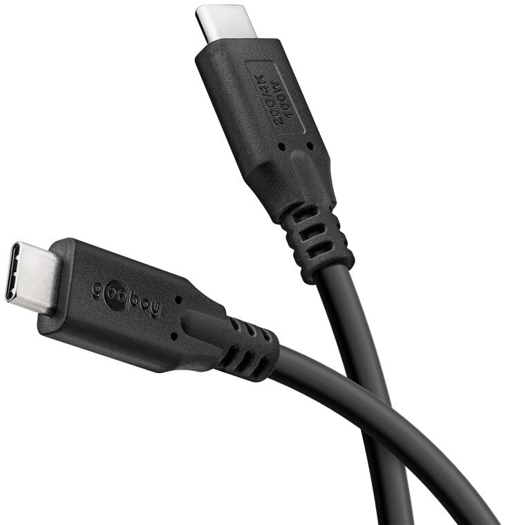 Goobay 74196 USB-kablar USB4 Gen 2x2 1,5 m USB C Svart