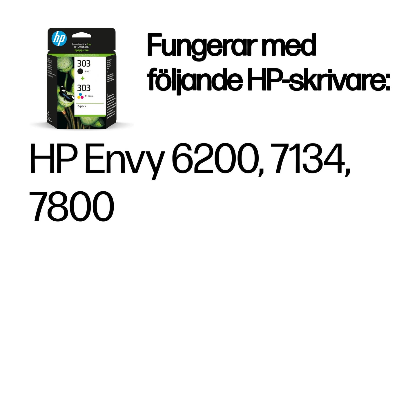 HP 303 2-pack svart/trefärg originalbläckpatroner