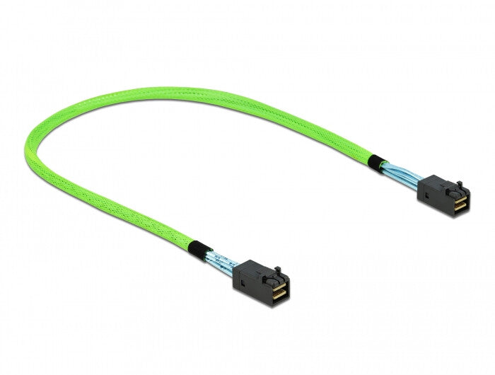DeLOCK 86624 SCSI-kablar 0,5 m 64 Gbit/s Grön