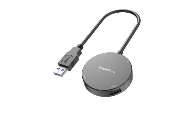 DUDAO 4in1 HUB USB splitter - 1x USB 3.2 Gen 1 / 3x USB 2.0 adapter with cable black (A15B) Kabel USB 3.2 Gen 1 (3.1 Gen 1) Type-A Grå