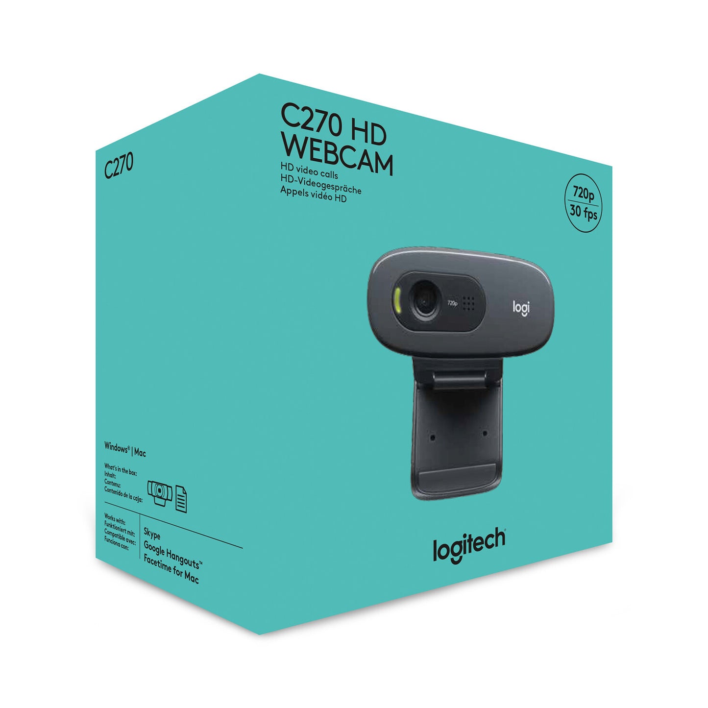 Logitech 960-001063 webbkameror 3 MP 1280 x 720 pixlar USB 2.0 Svart