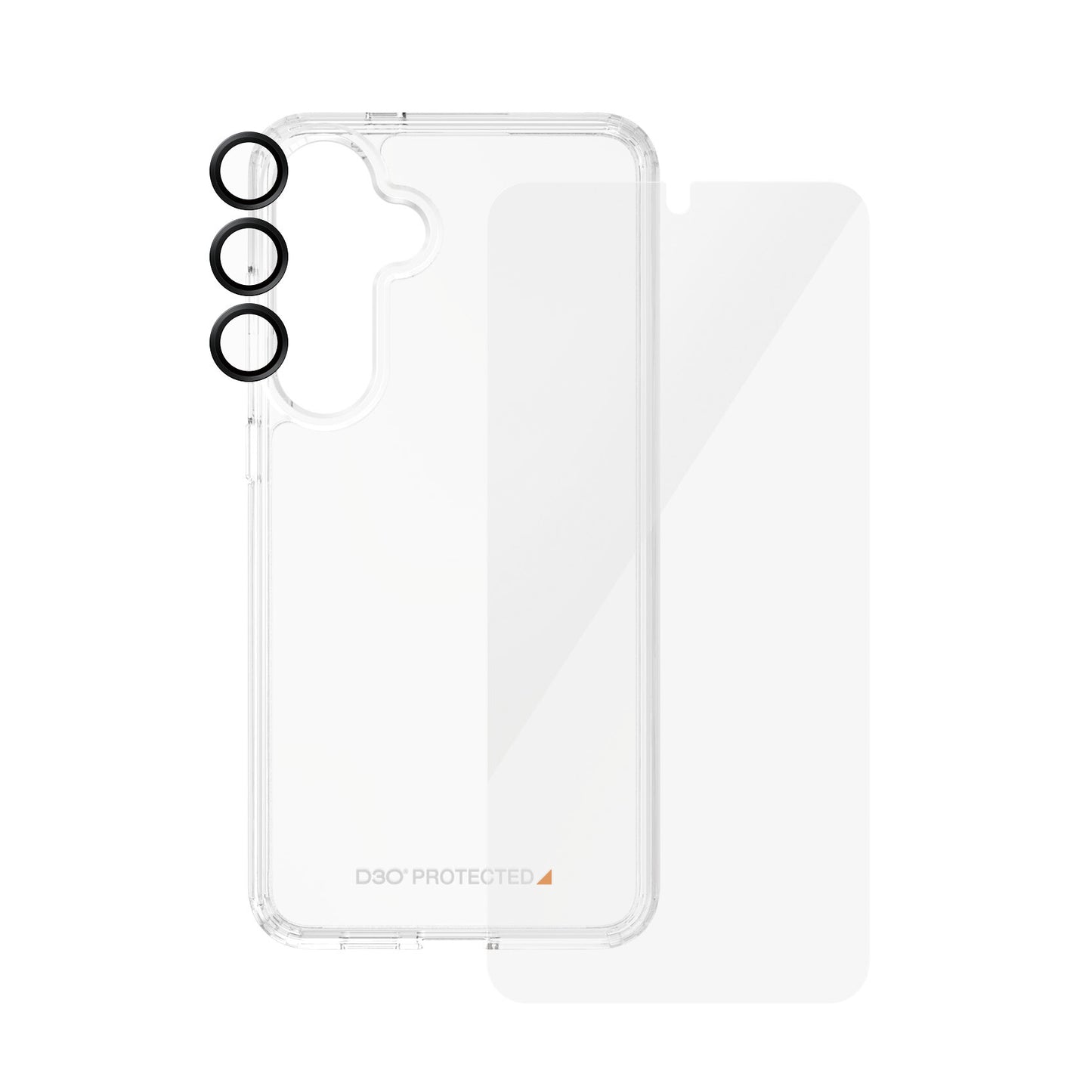 PanzerGlass 3-in-1 Bundle Glas, Case, Cam Genomskinligt skärmskydd Samsung 1 styck
