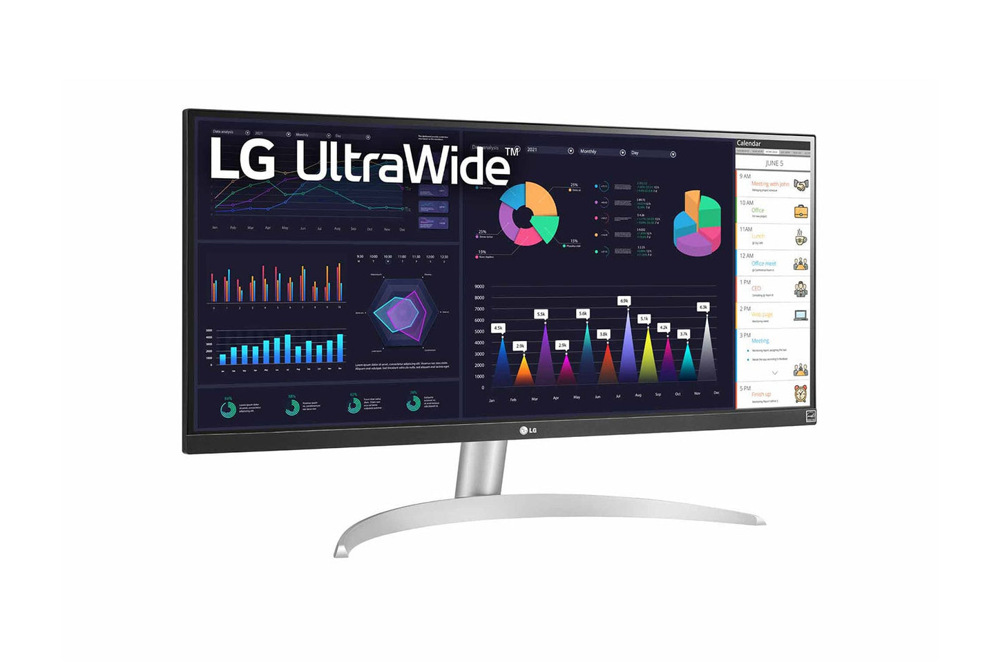 LG 29WQ600-W.AEU platta pc-skärmar 73,7 cm (29") 2560 x 1080 pixlar Full HD LCD Bordsskiva Vit