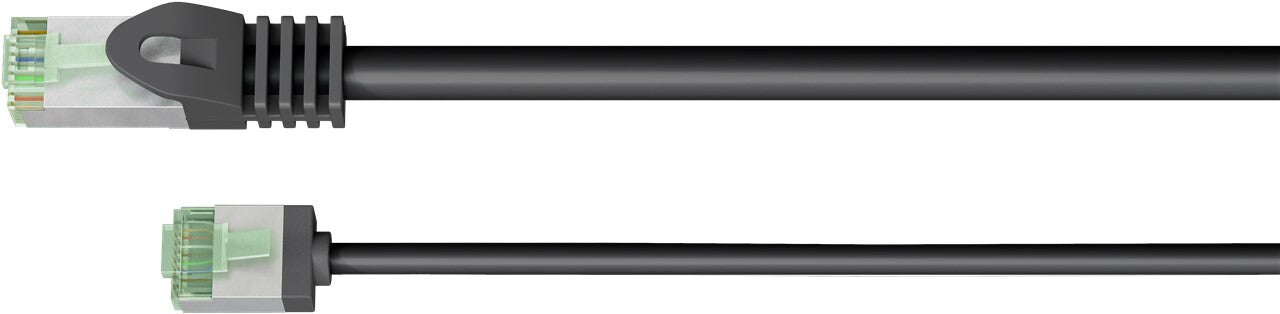 Goobay 74350 nätverkskablar Svart 0,15 m Cat8.1 U/FTP (STP)