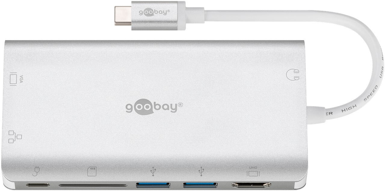 Goobay 49850 gränssnittshubbar USB Type-C 5000 Mbit/s Silver