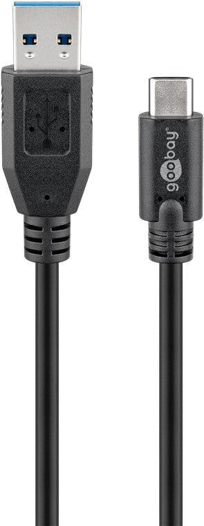 Goobay 73141 USB-kablar USB 3.2 Gen 1 (3.1 Gen 1) 3 m USB A USB C Svart