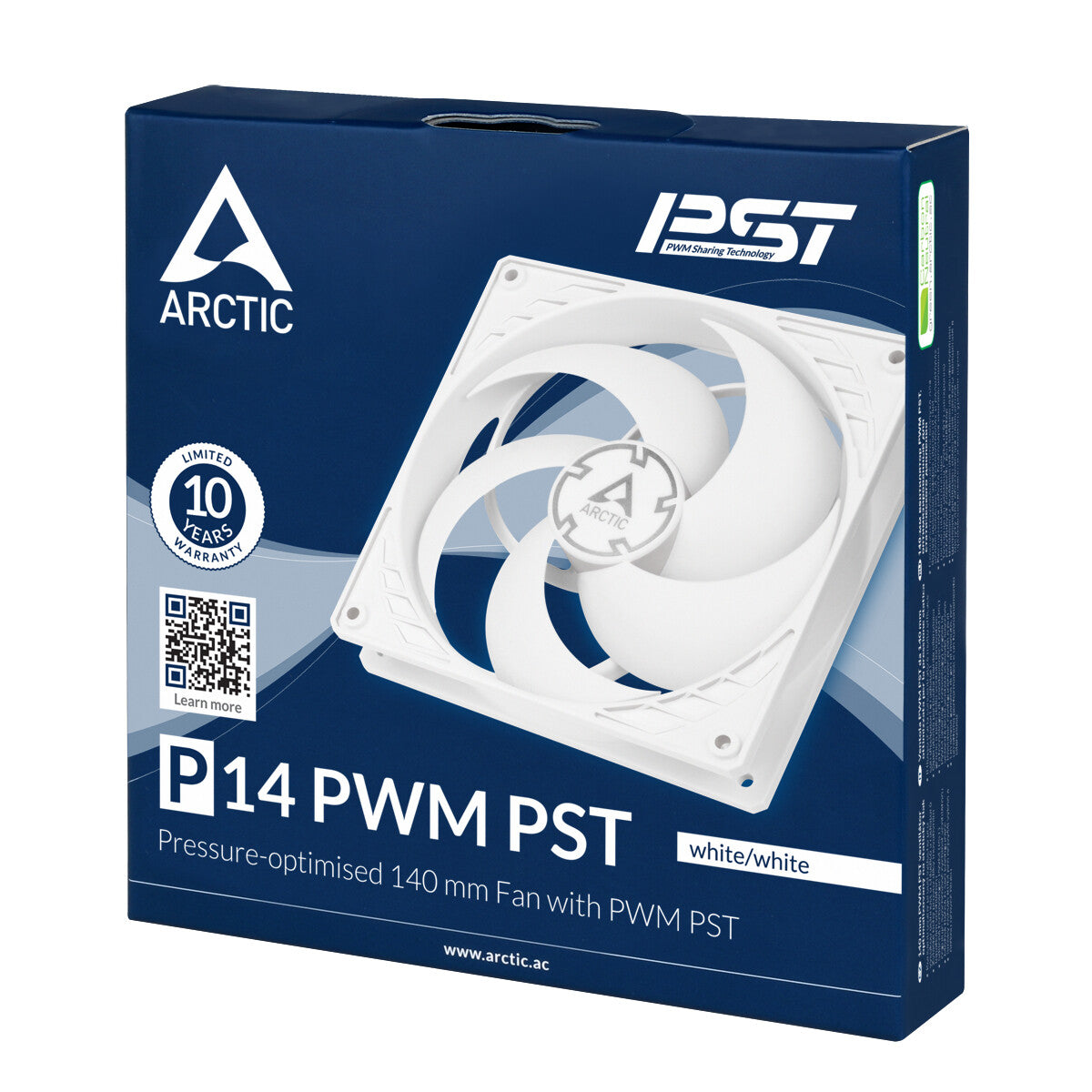ARCTIC P14 PWM PST Datorväska Fan 14 cm Vit
