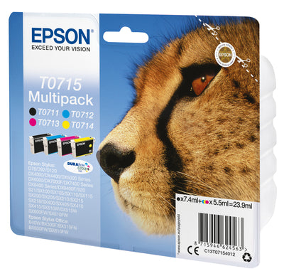 Epson Flerpack 4 färger T0715 DURABrite Ultra-bläck