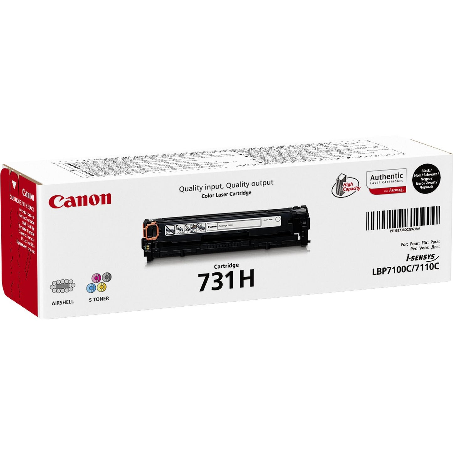 Canon 731H Tonerkassett 1 styck Original Svart