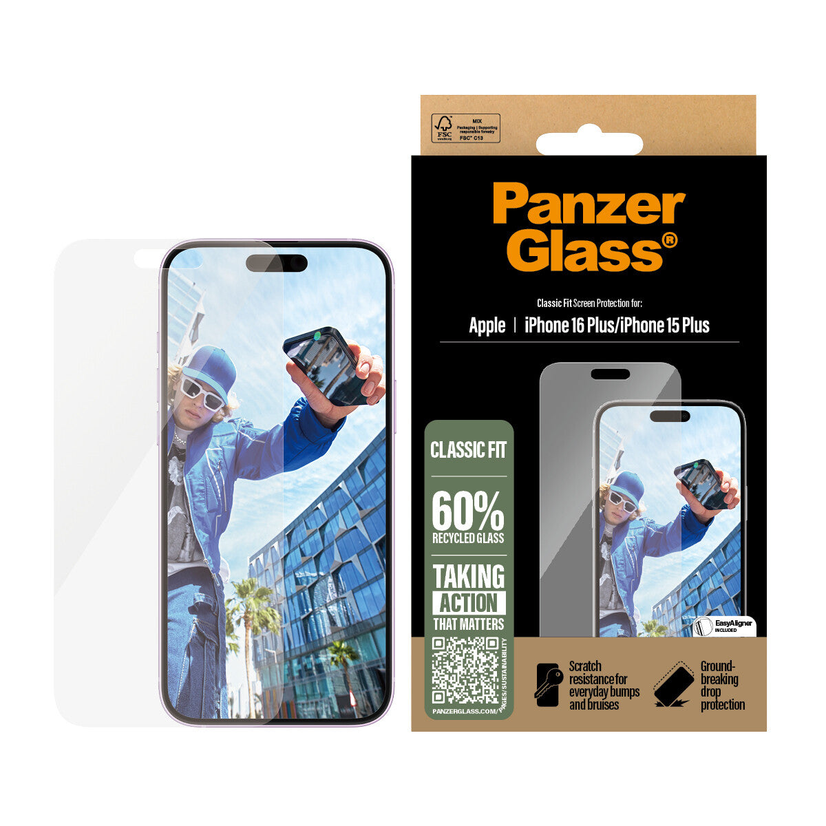 PanzerGlass PG Scrn iPhone 16 6.7Inch Classic Fit
