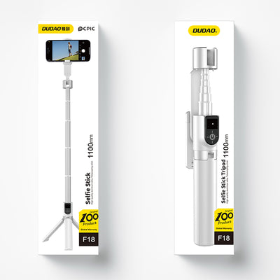 DUDAO F18 Selfie Stick White Passiv hållare Mobiltelefon / smartphone Vit