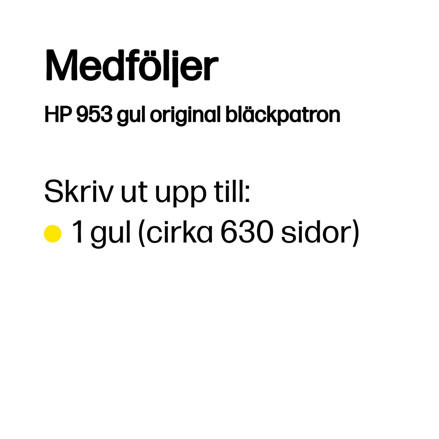 HP 953 gul original bläckpatron