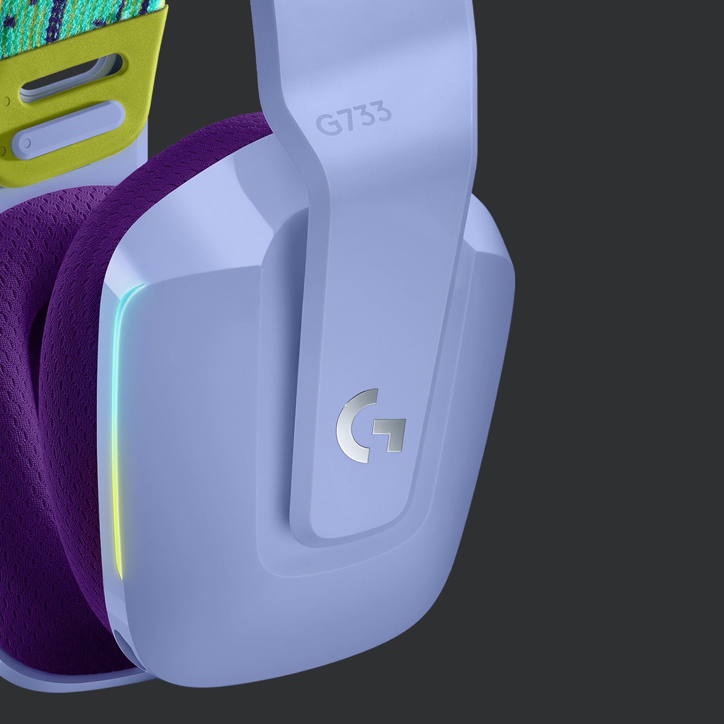 Logitech G G733 Headset Trådlös Huvudband Spela lila