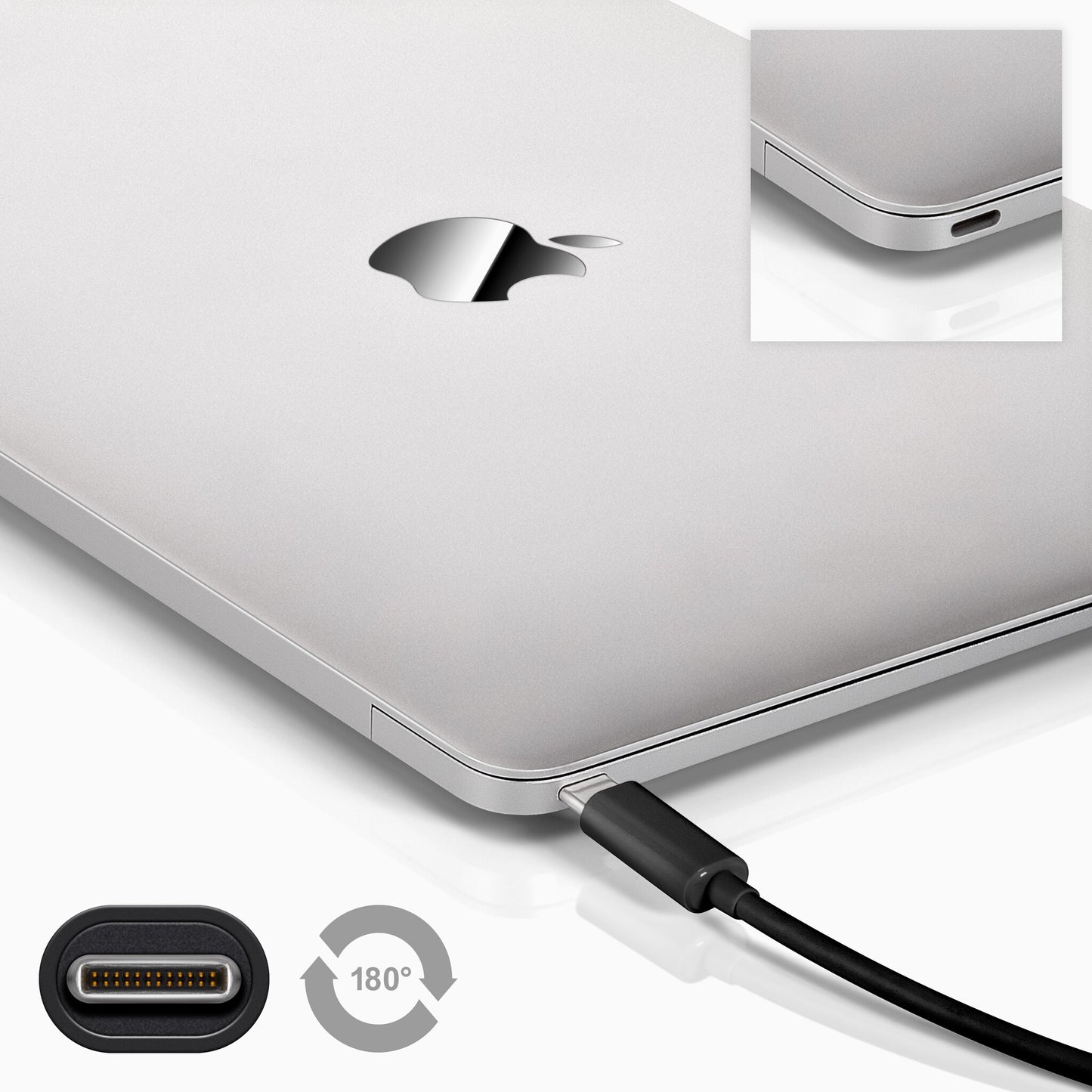 Goobay 67976 USB-kablar USB 2.0 1 m USB C Grå