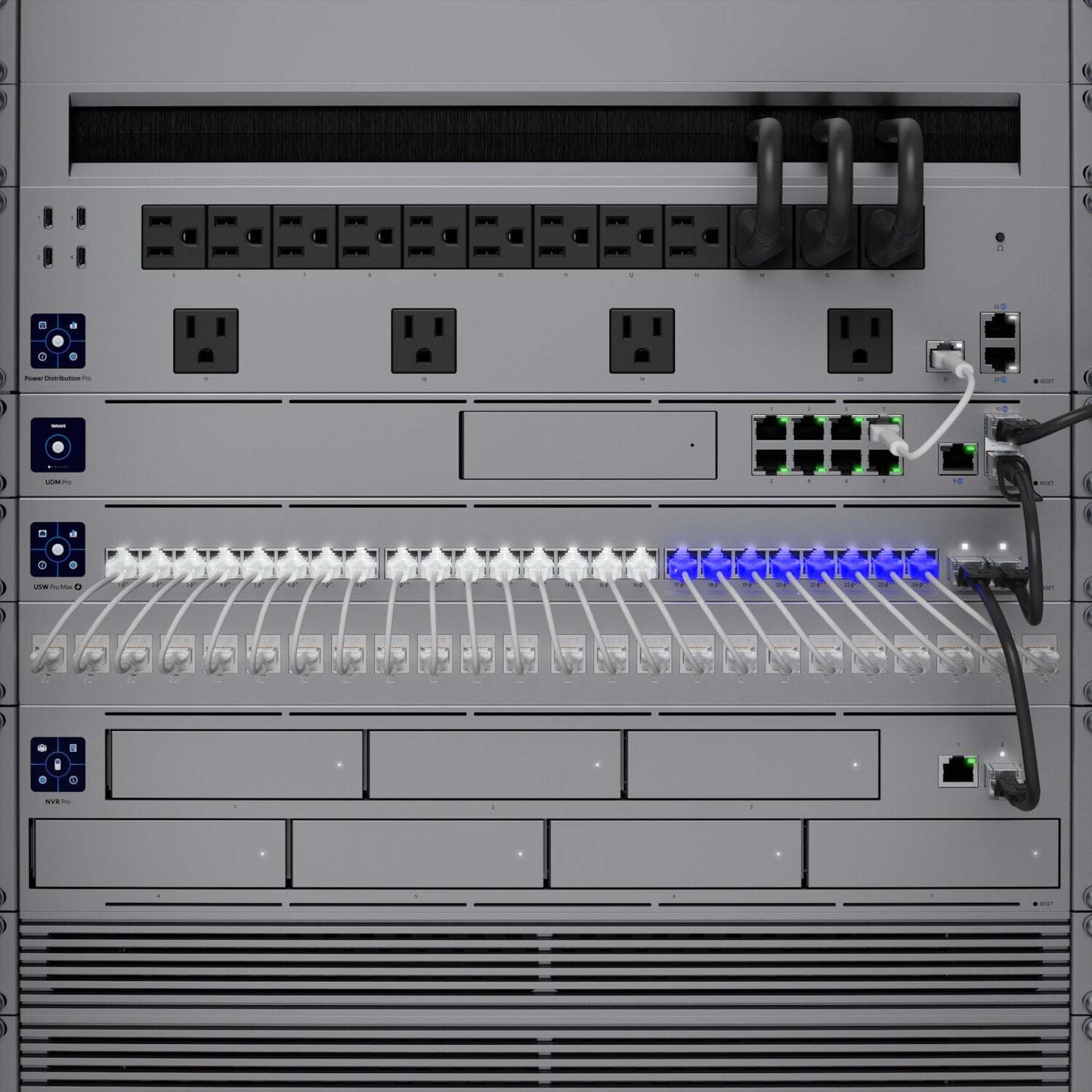 Ubiquiti USW-Pro-Max-24-PoE L3 2.5G Ethernet (100/1000/2500) Strömförsörjning via Ethernet (PoE) stöd Grå