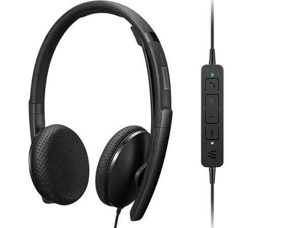 Lenovo 4XD1M39028 hörlur och headset Kabel Huvudband USB Type-C Svart