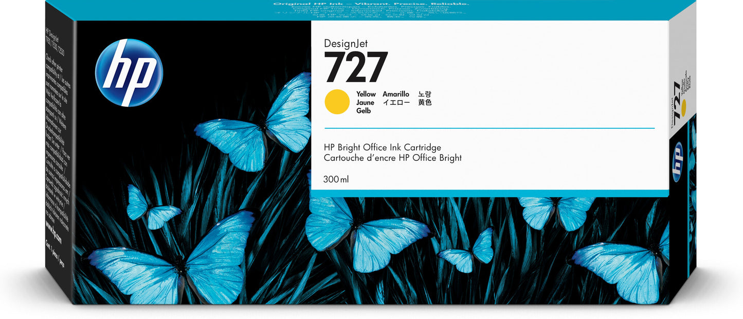 HP 727 300 ml DesignJet-bläckpatron, gul