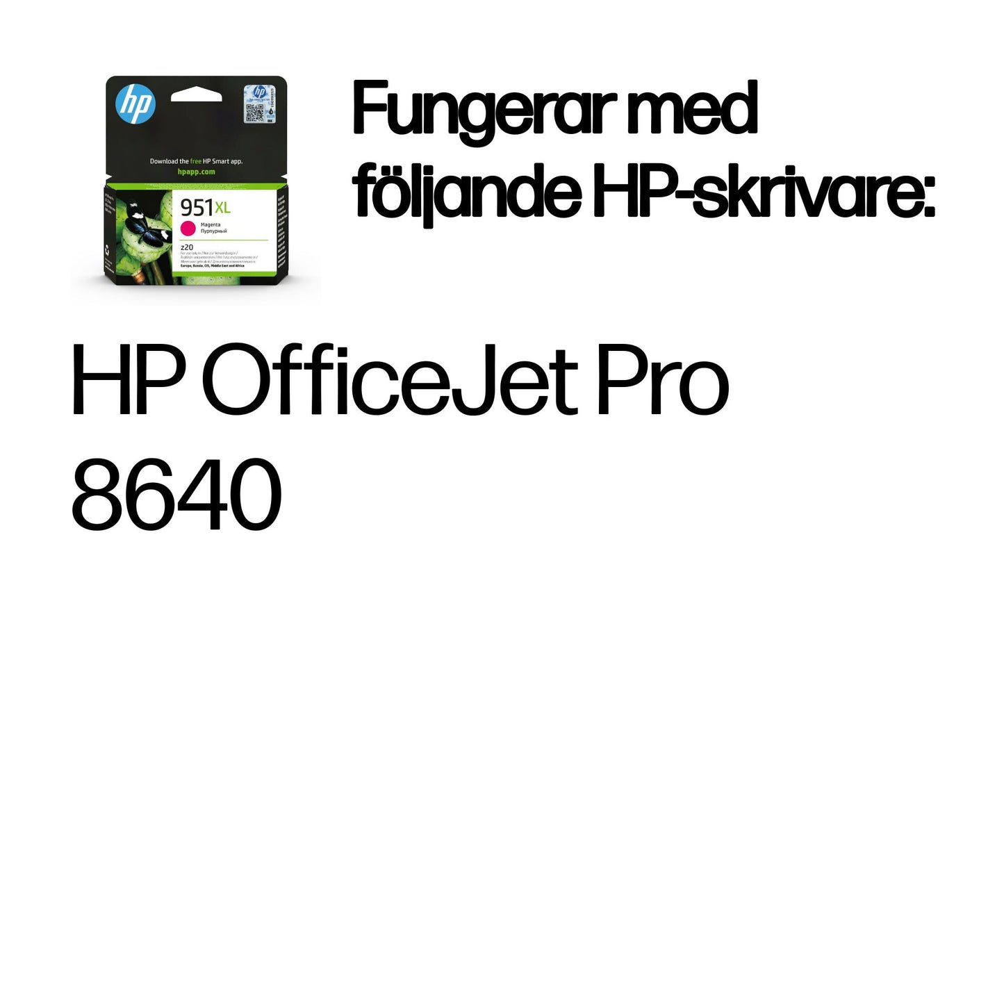 HP 951XL High Yield Magenta Original Ink Cartridge bläckpatroner 1 styck Hög (XL) avkastning