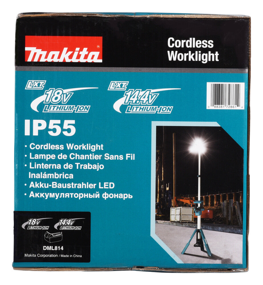 Makita DEADML814 arbetslampor Svart, Grön, Rostfritt stål LED