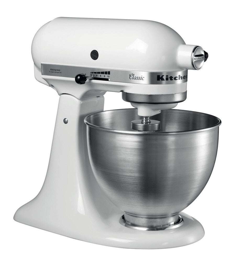 KitchenAid 5K45SSEWH Stativmixer 275 W Metallisk, Vit