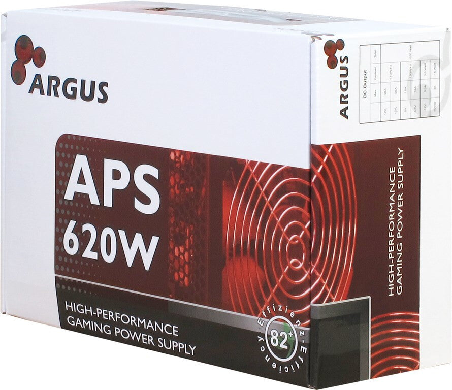 Inter-Tech Argus APS strömförsörjningsenheter 620 W 20+4 pin ATX ATX Svart