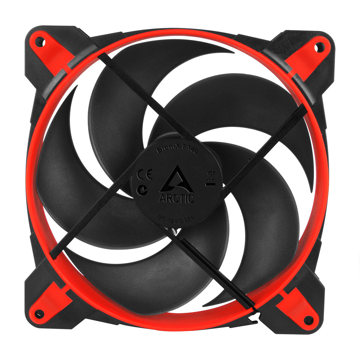 ARCTIC BioniX P140 Datorväska Fan 14 cm Svart, Röd