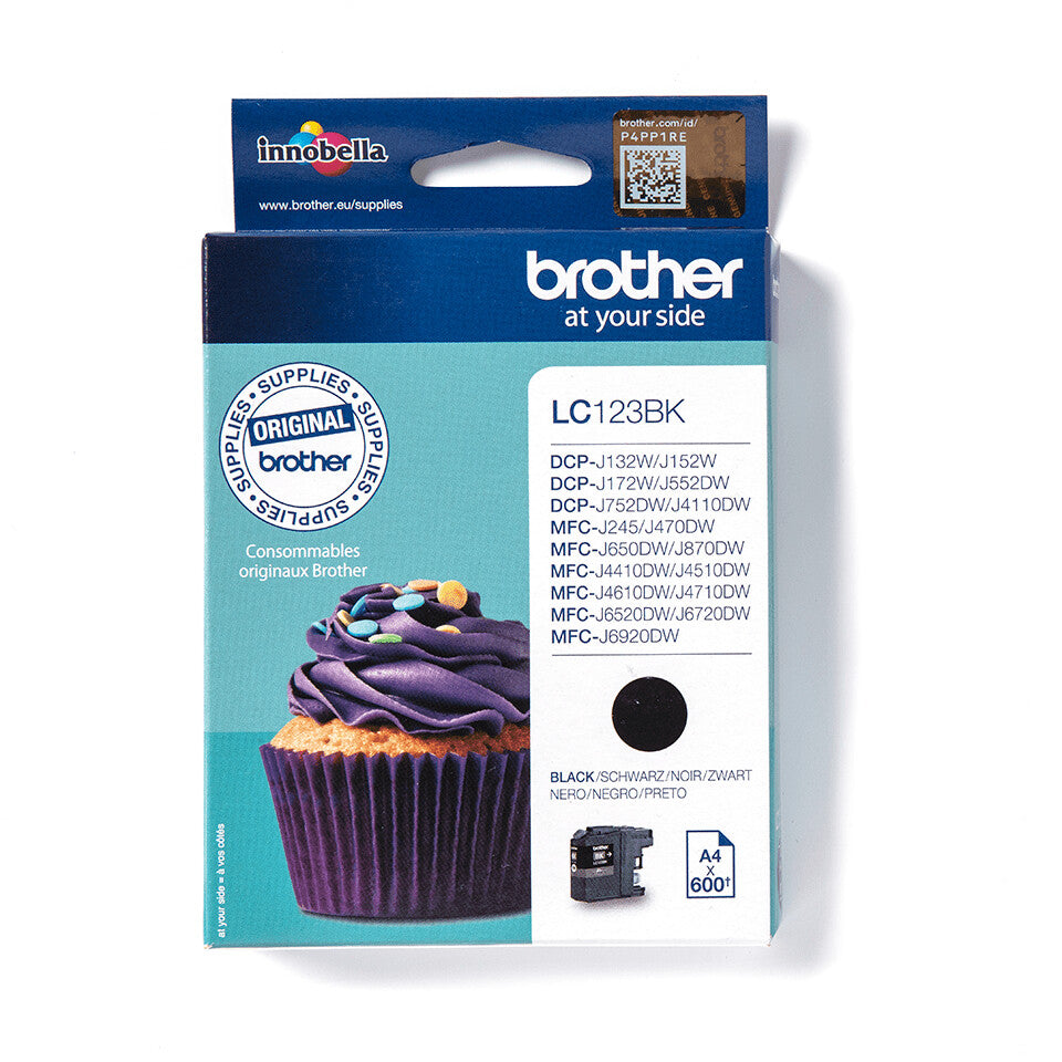 Brother LC123BK bläckpatroner 1 styck Original Svart