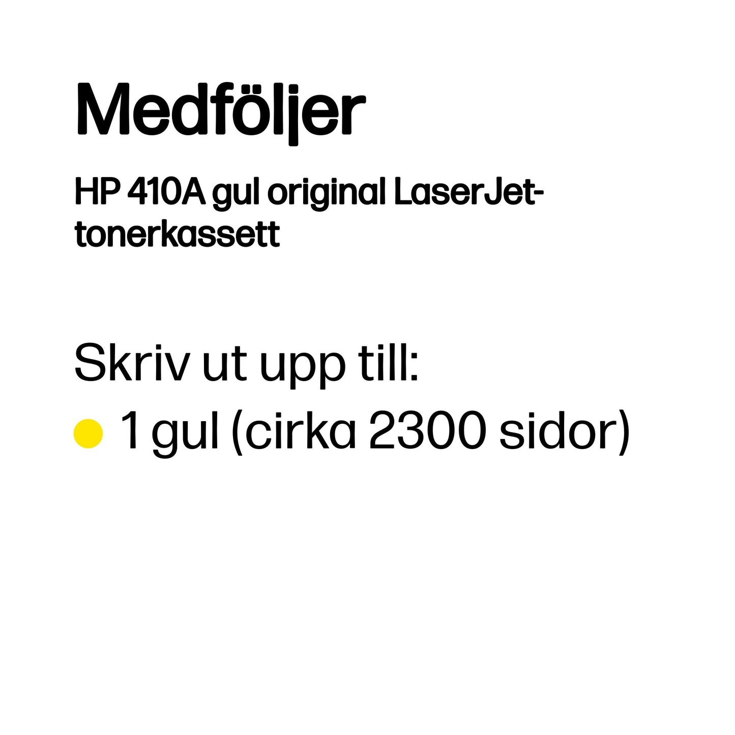 HP 410A gul original LaserJet-tonerkassett