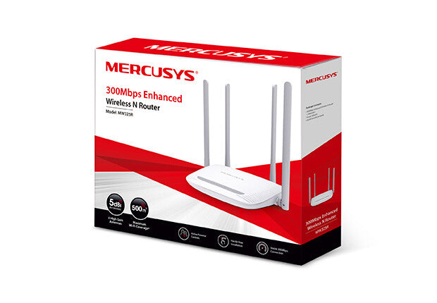 Mercusys MW325R trådlös router Snabb Ethernet Singel-band (2,4 GHz) Vit