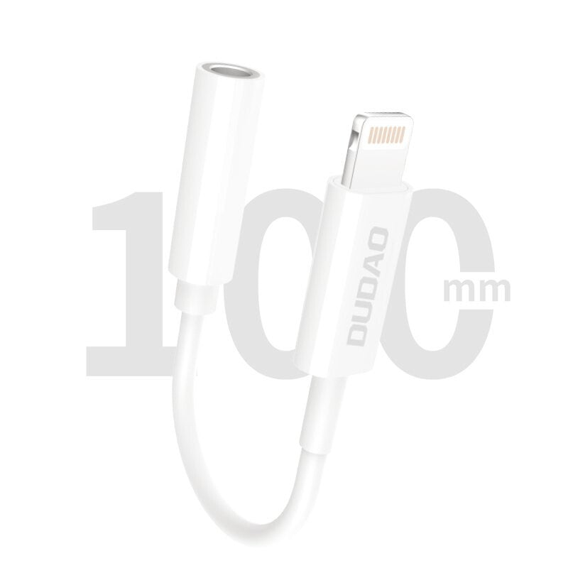 DUDAO Adapter USB Lightning - Jack 3.5mm Bialy _20200226113316 0,1 m Vit