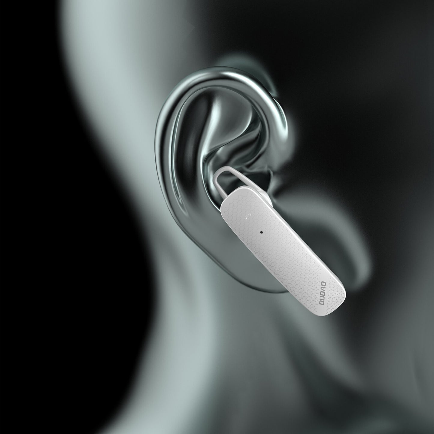 DUDAO Sluchawka zestaw sluchawkowy bezprzewodowa sluchawka Bluetooth Headset Trådlös Öronkrok Samtal/musik Vit