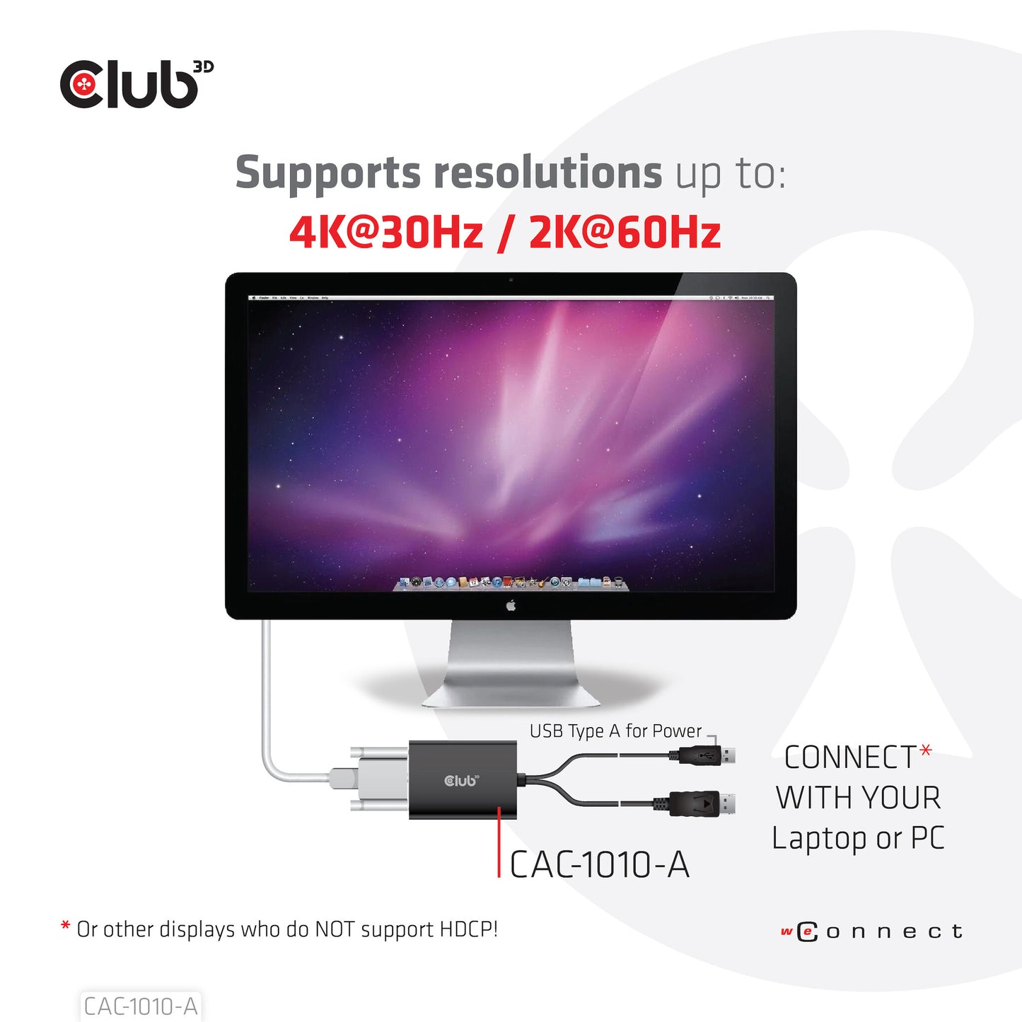 CLUB3D CAC-1010-A videokabeladapter 0,6 m DisplayPort DVI-D + USB