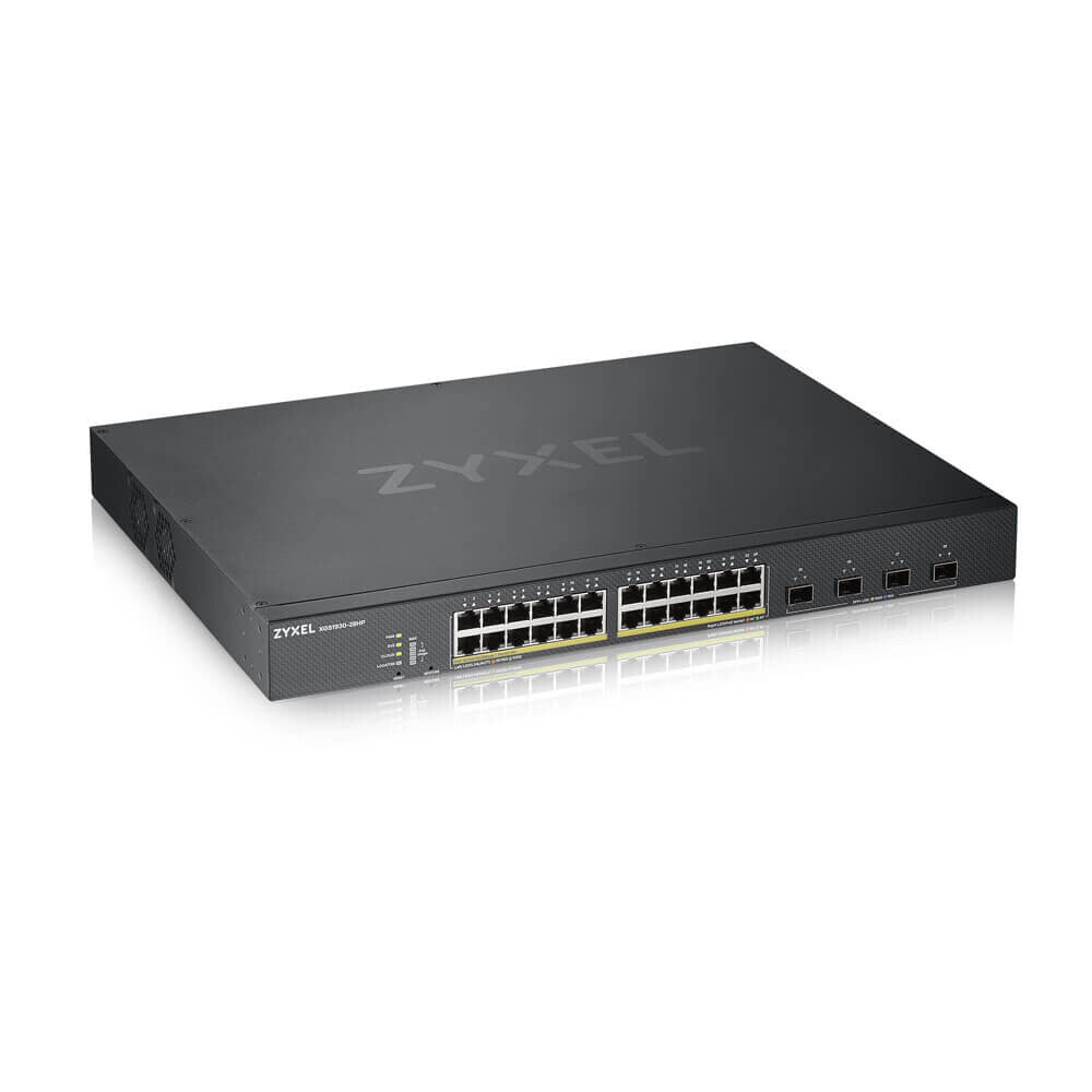 Zyxel XGS1930-28HP hanterad L3 Gigabit Ethernet (10/100/1000) Strömförsörjning via Ethernet (PoE) stöd Svart