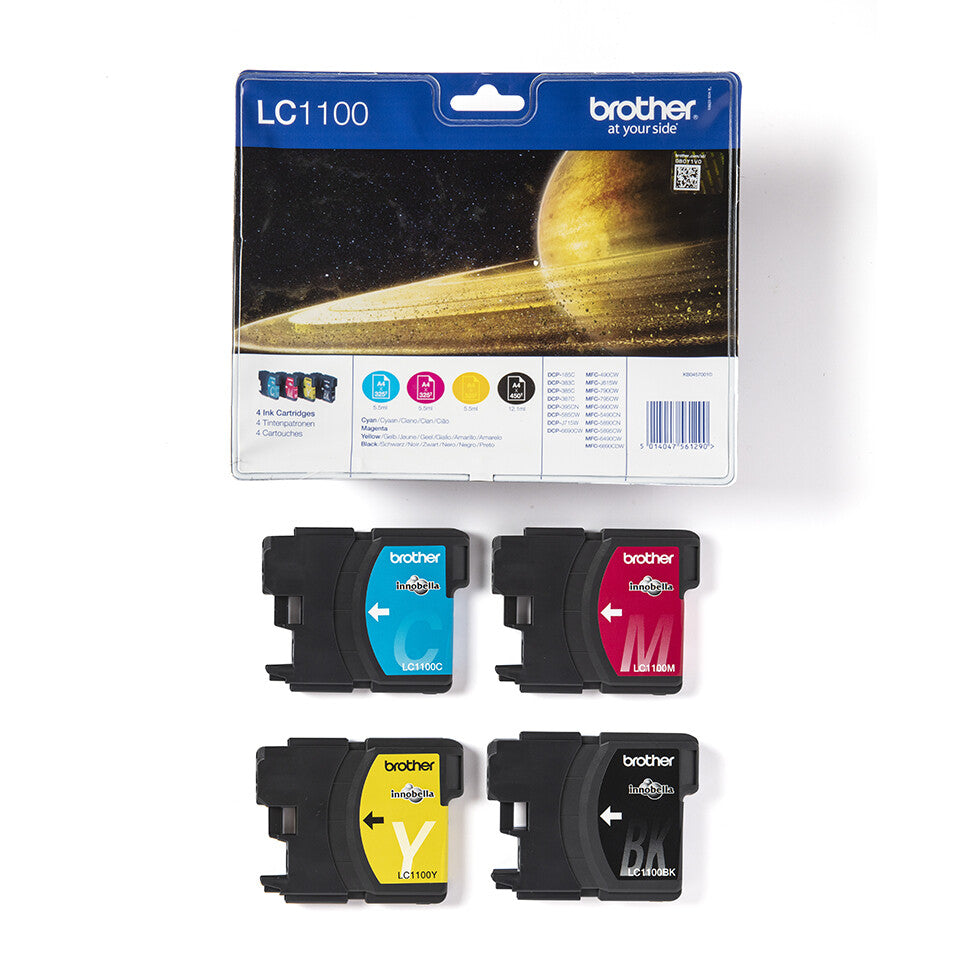 Brother LC1100VALBPDR bläckpatroner 4 styck Original Svart, Cyan, Magenta, Gul
