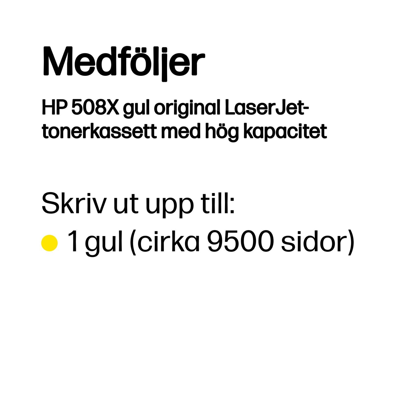 HP 508X gul original LaserJet-tonerkassett med hög kapacitet