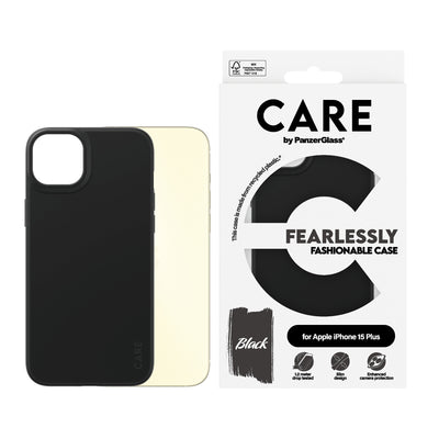 PanzerGlass CARE by PG BLK iPhone 15 Plus mobiltelefonfodral Omslag Transparent