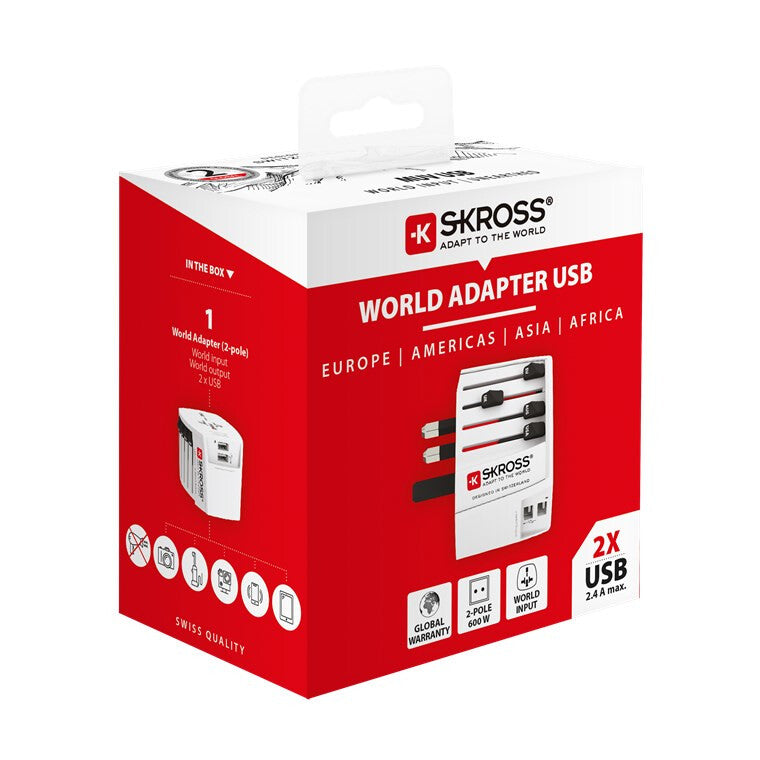 Skross 61664 mobilladdare Vit