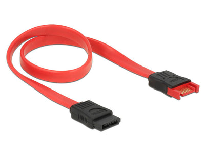 DeLOCK 83953 SATA-kablar 0,3 m SATA 7-pin Svart, Röd