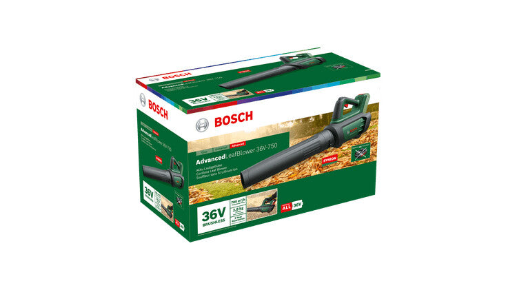 Bosch AdvancedLeafBlower 36V-750 sladdlösa lövblåsare Svart, Grön