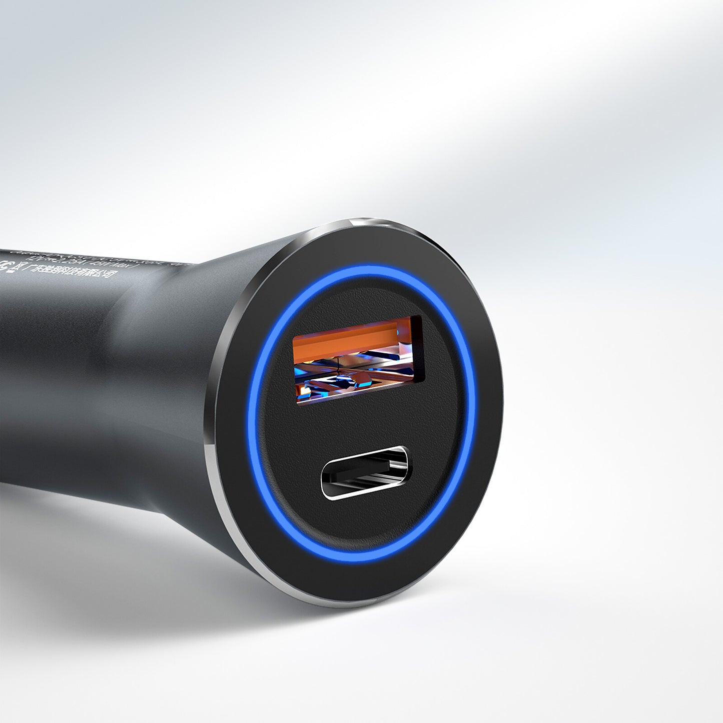 DUDAO Car Charger 45W PD+ QC5.0 1xUSB+1XType C Universal Silver Cigarr tändare Snabb laddning Automatisk