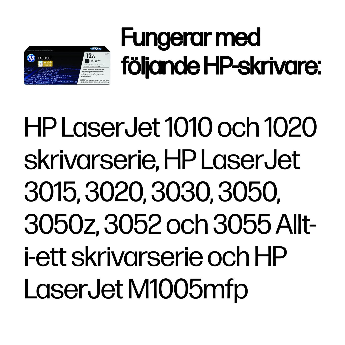HP 12A svart LaserJet-tonerkassett, original
