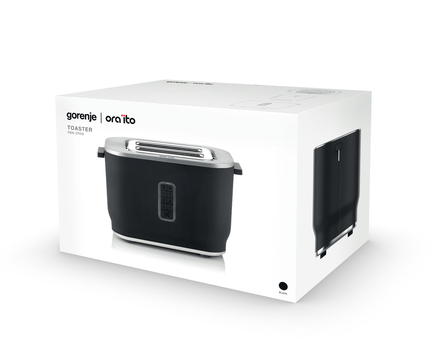 Gorenje T800ORAB 6 2 skivor 800 W Svart
