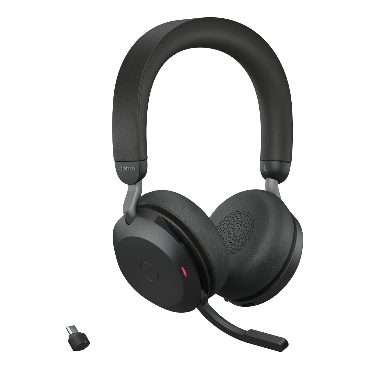 Jabra 27599-989-889 hörlur och headset Kabel & Trådlös Huvudband Samtal/musik USB Type-C Bluetooth Laddningsställ Svart