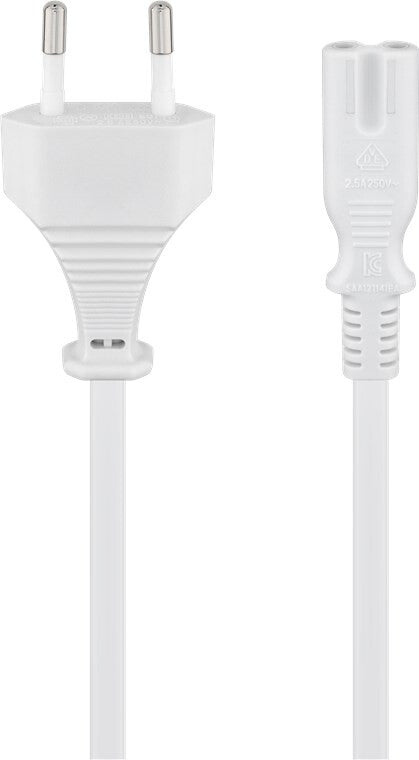 Goobay 51326 strömkablar Vit 1,5 m Strömkontakt typ C C7 coupler