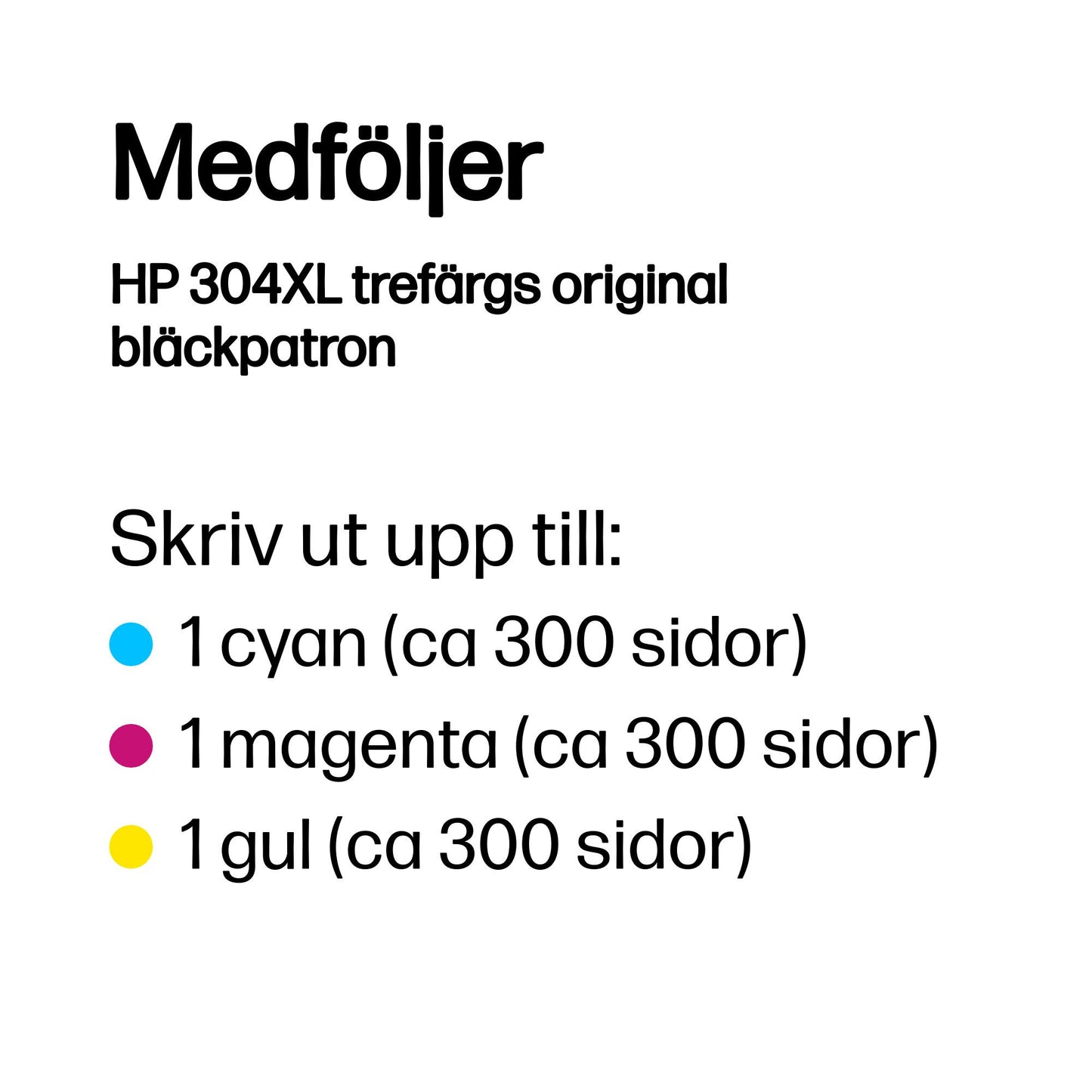 HP 304XL trefärgs original bläckpatron