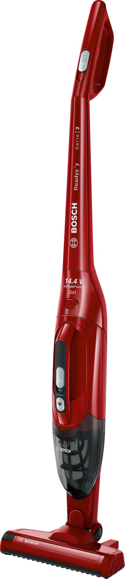 Bosch Serie 2 BBHF214R upprättstående dammsugare och elektrisk sopborste 2-in-1 stick vacuum Batteri Torr Utan påse Röd