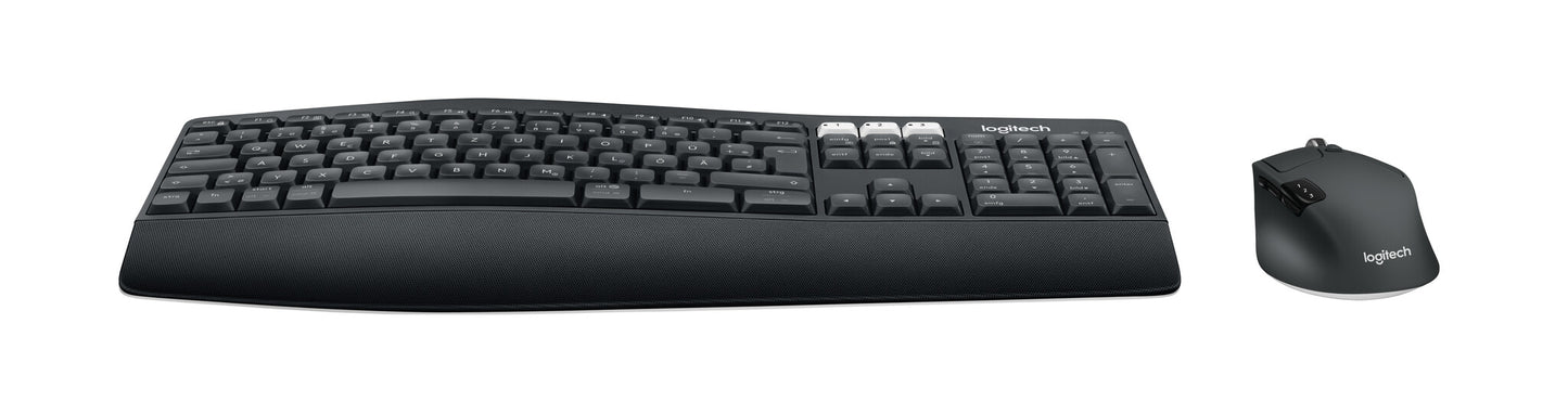 Logitech 920-008221 tangentbord Mus inkluderad Universal Trådlös RF + Bluetooth QWERTZ tyska Svart