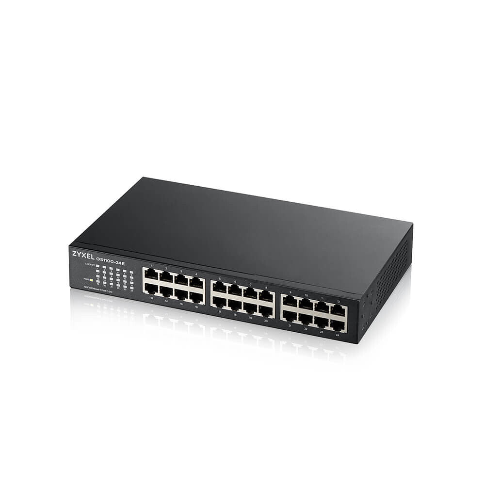 Zyxel GS1100-24E Ohanterad Gigabit Ethernet (10/100/1000) Svart